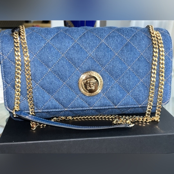 Versace Handbags - Versace Denim Shoulder Bag